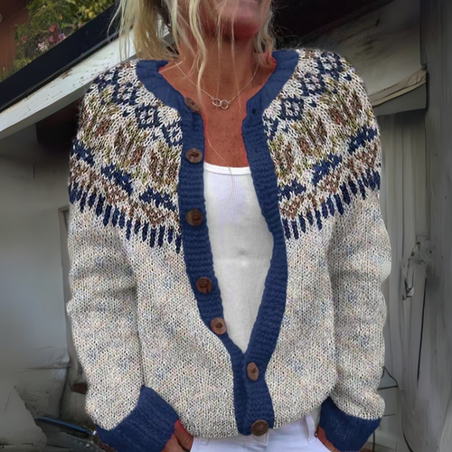 Kerry - Fair Isle Knit Cardigan
