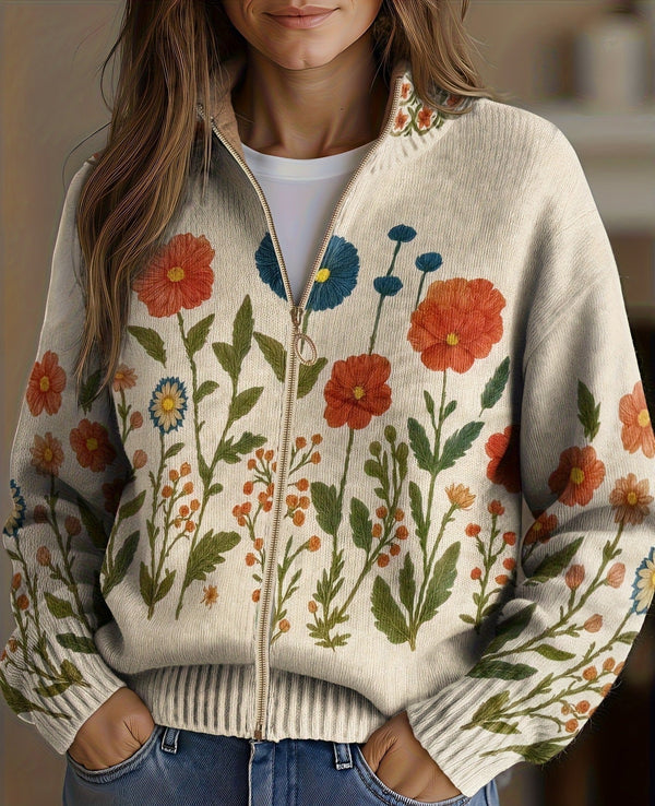 Eleanor - Wildflower Meadow Zip Cardigan