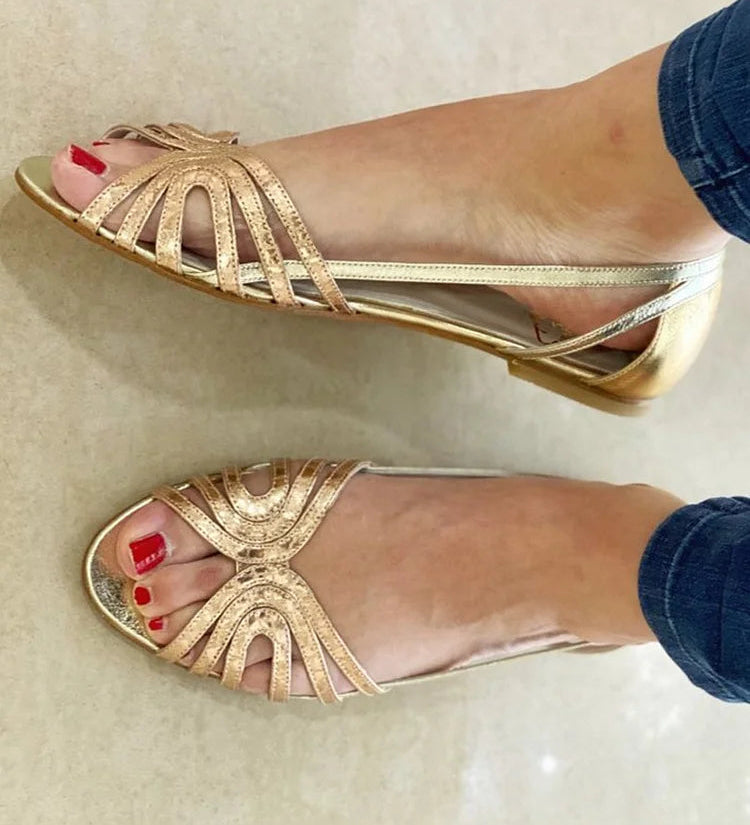 Victoria - Summer Shine Gold Sandals