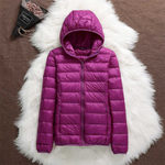 Melanie - Violet Hooded Puffer Jacket
