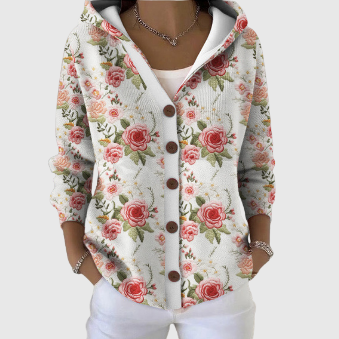 Michelle - Hooded Button Cardigan