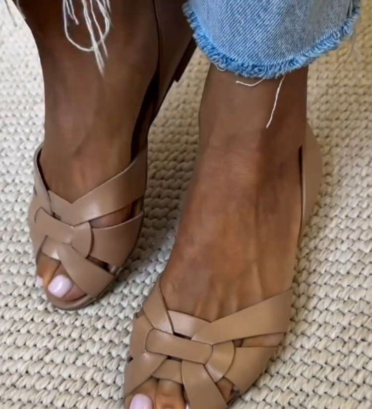 Charlotte - Natural Woven Sandals