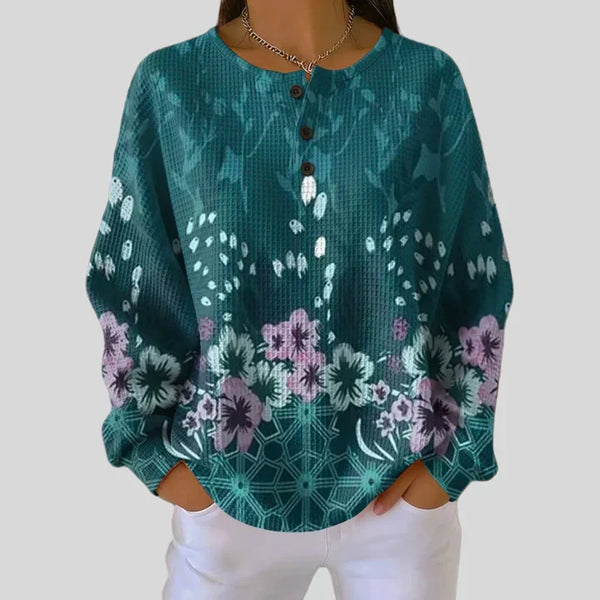 Lauren - Sweater with Colourful Floral Pattern