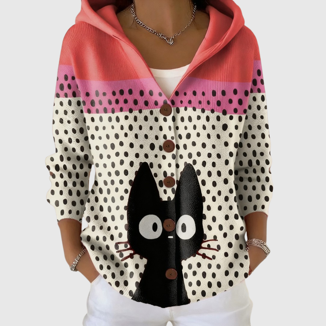 Anna - Hooded Button Cardigan