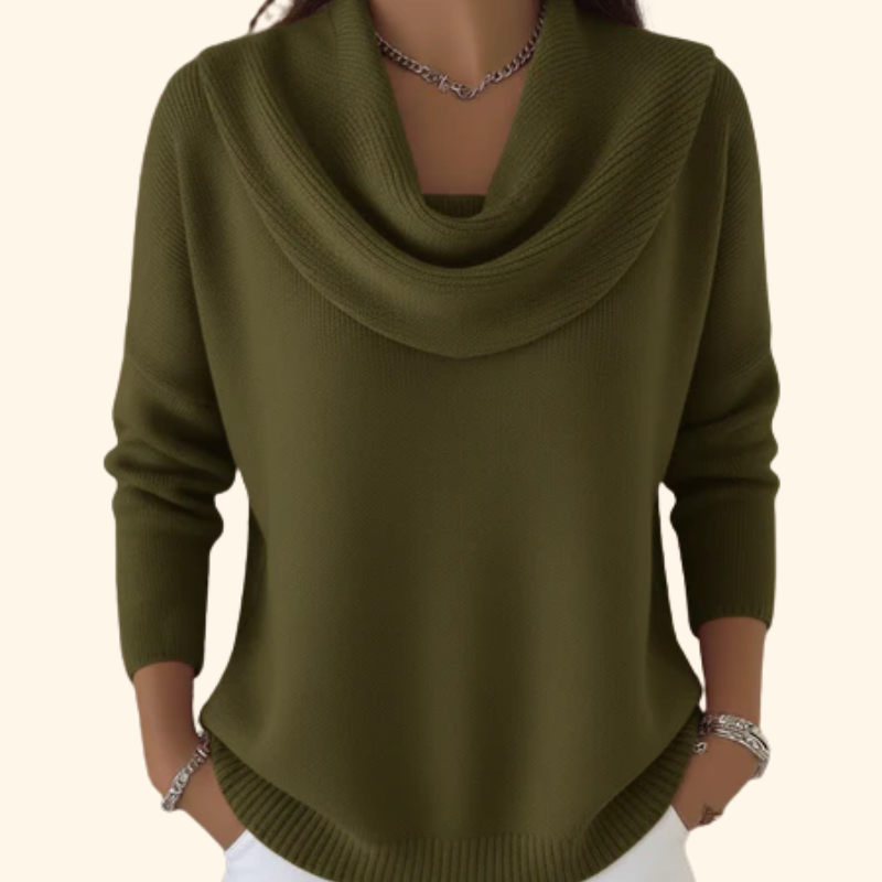Claire - Jumper with Waterfall Collar