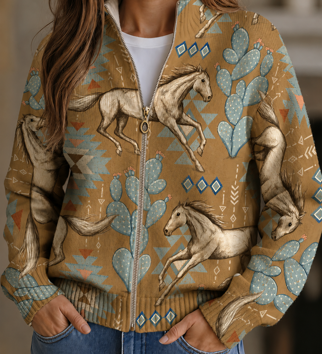 Poppy - Soft Blossom Zip Cardigan