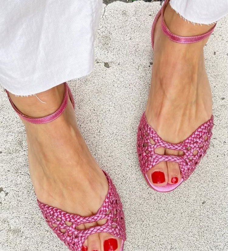 Charlotte - Braided Gold Sandals