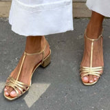 Charlotte - Golden Sandals for a Touch of Daily Elegance