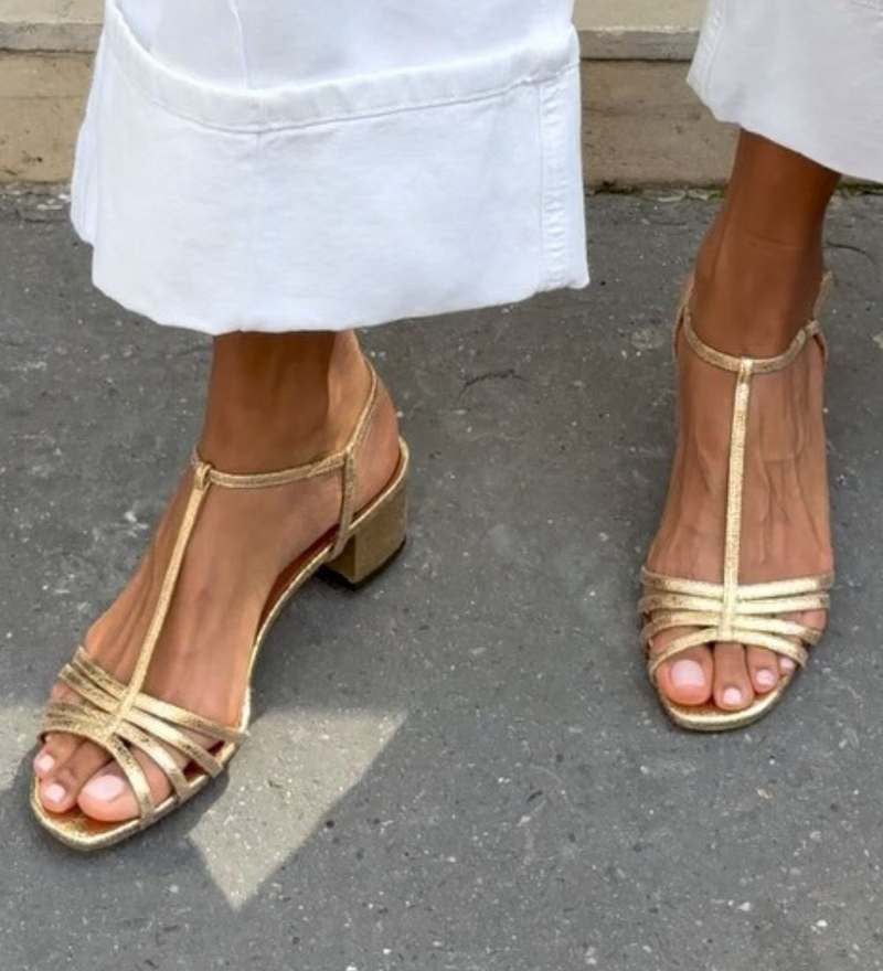 Charlotte - Golden Sandals for a Touch of Daily Elegance