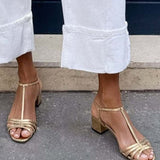 Charlotte - Golden Sandals for a Touch of Daily Elegance