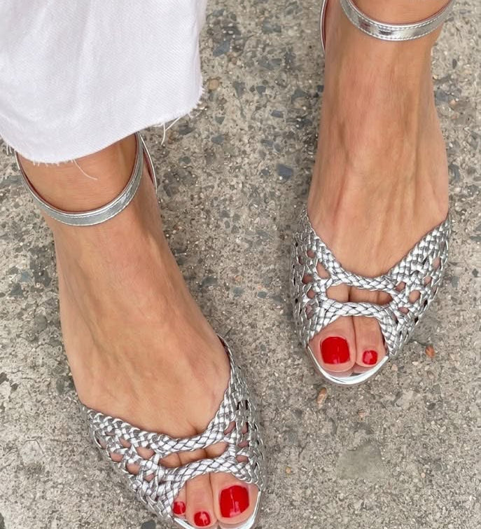 Charlotte - Braided Gold Sandals