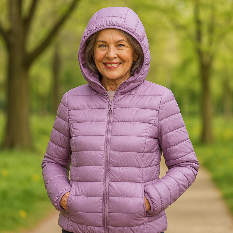 Holly - Lilac Hooded Puffer Jacket