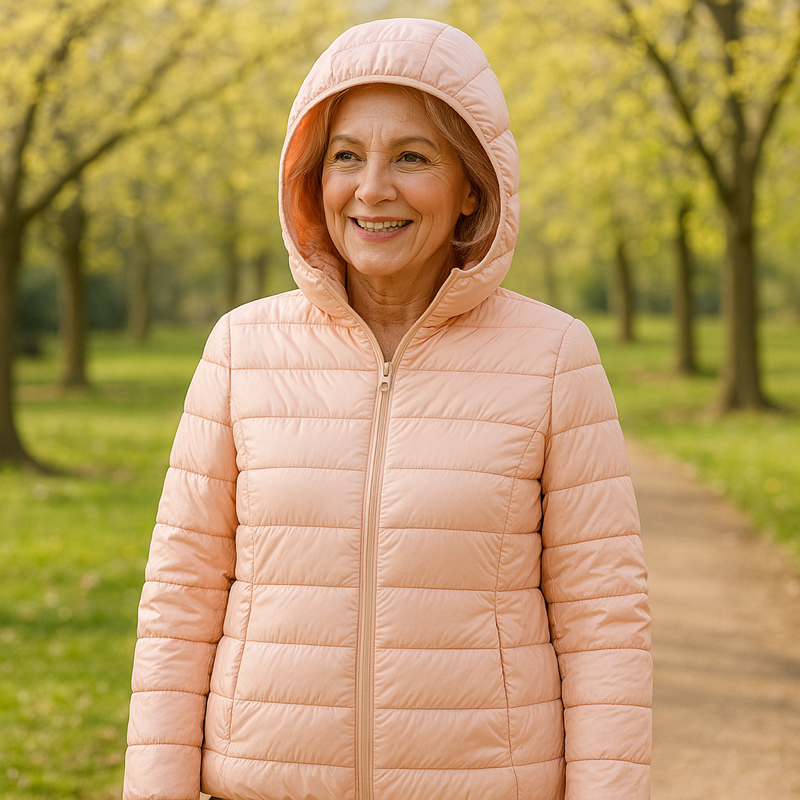 Linda - Light Pink Hooded Puffer Jacket