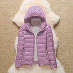 Holly - Lilac Hooded Puffer Jacket