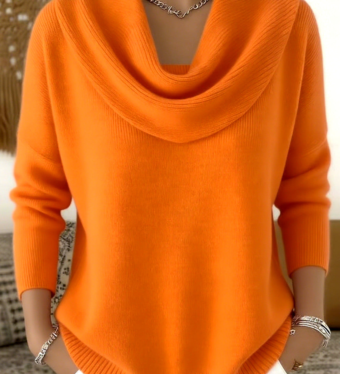 Claire - Jumper with Waterfall Collar