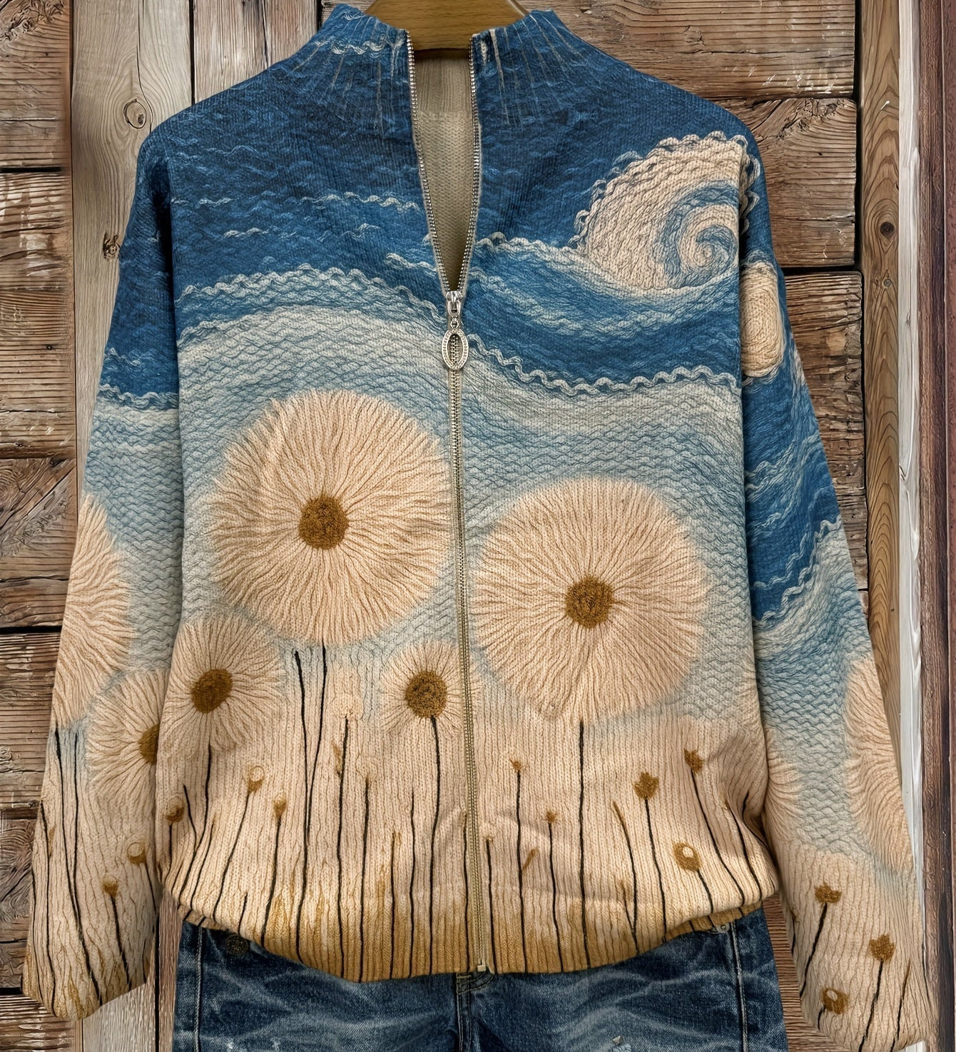 Isla - Dandelion Meadow Zip Cardigan