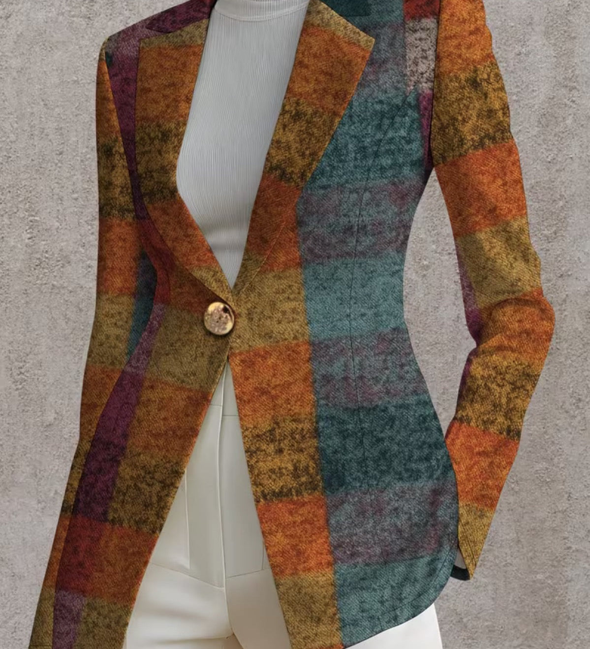 Lisa - Autumn Plaid Blazer