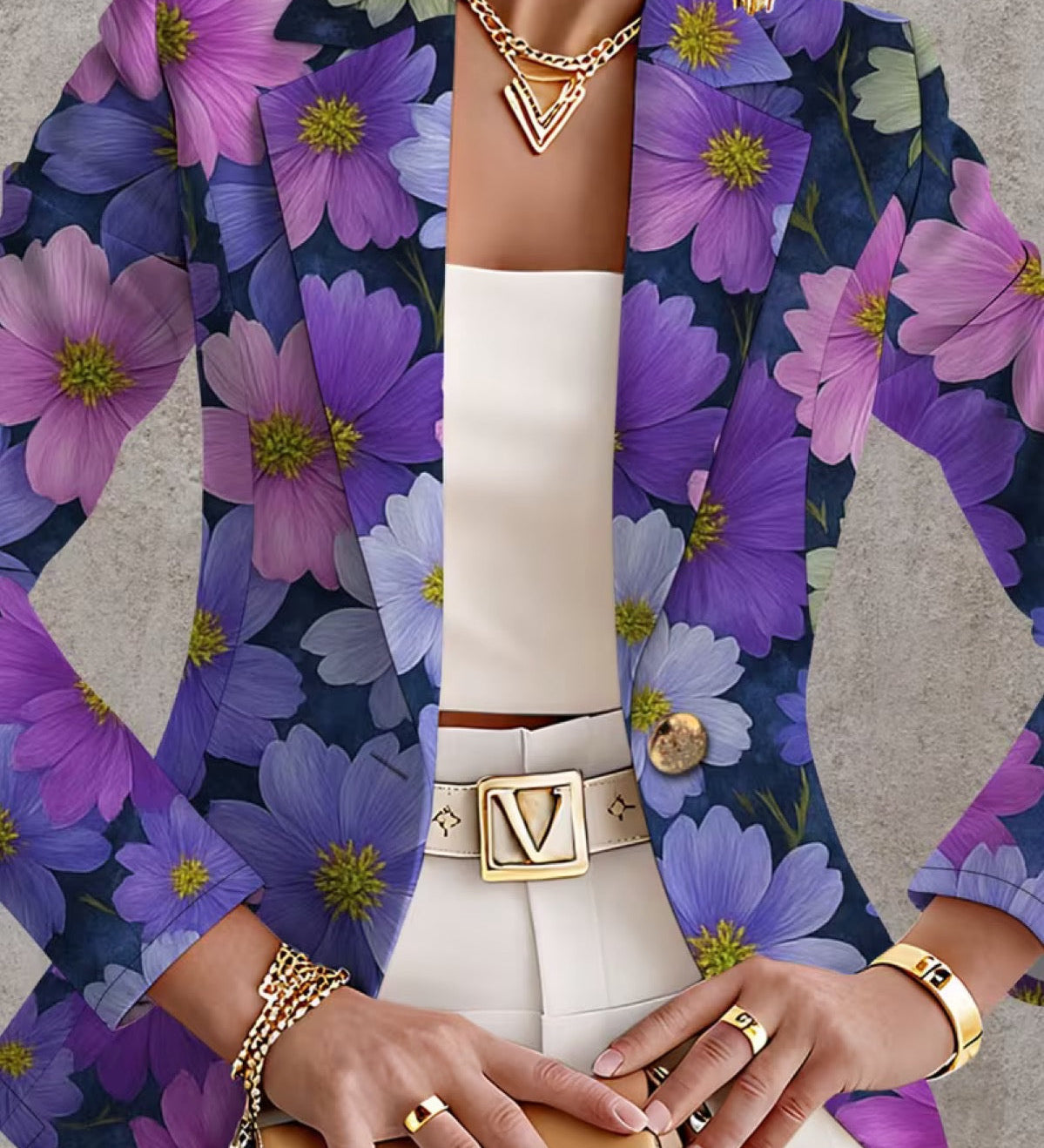 Claire - Purple Cosmos Blazer