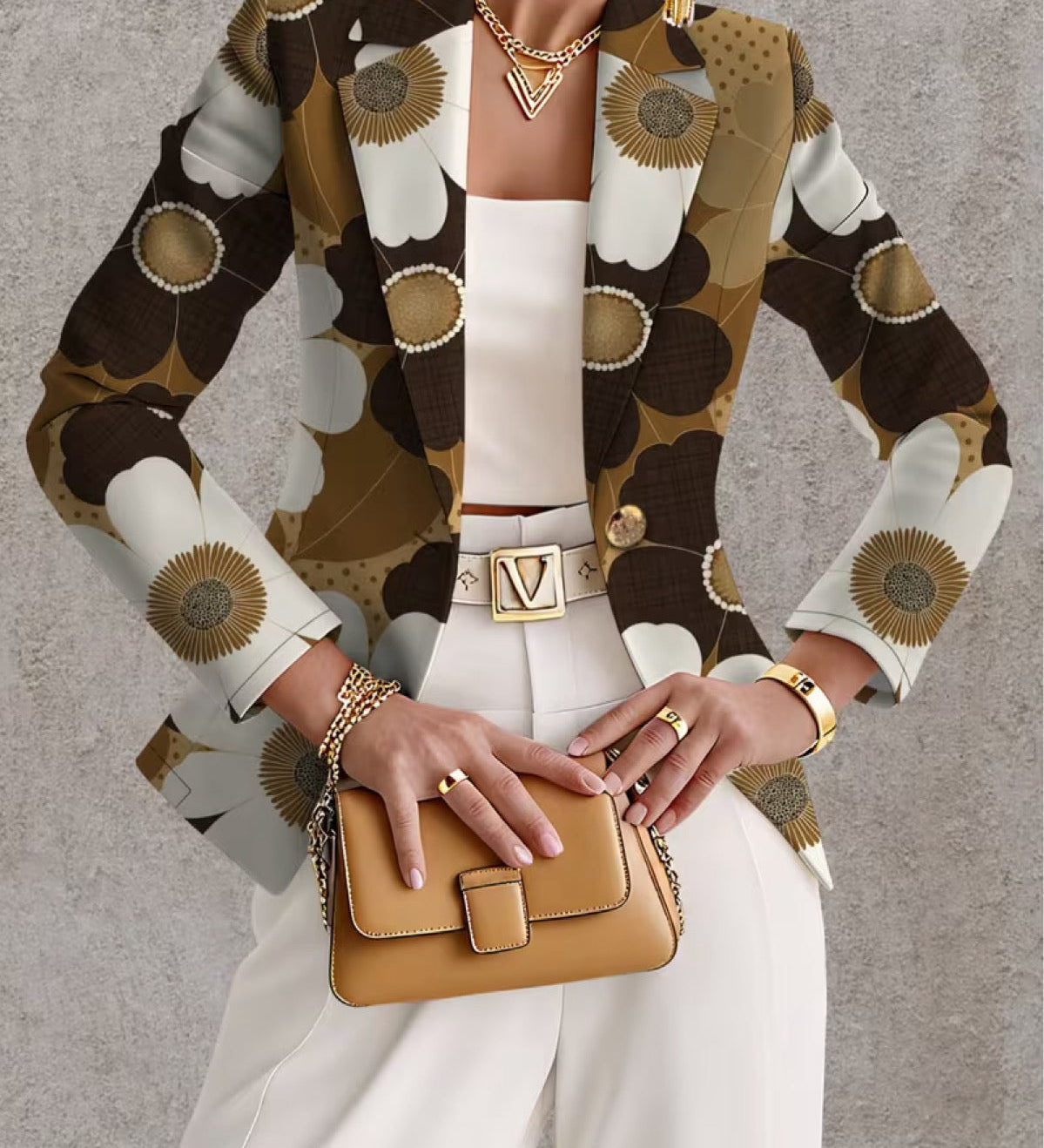 Rebecca - Daisy Print Blazer