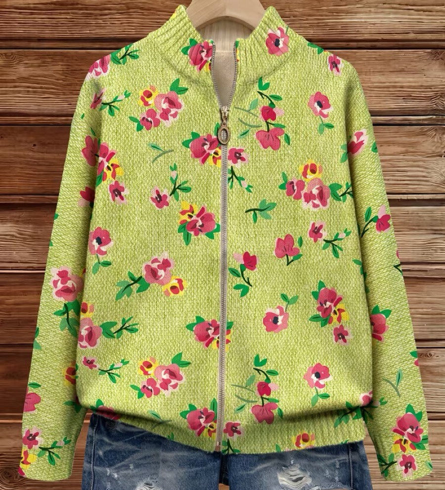 Imogen - Pretty Floral Zip Cardigan