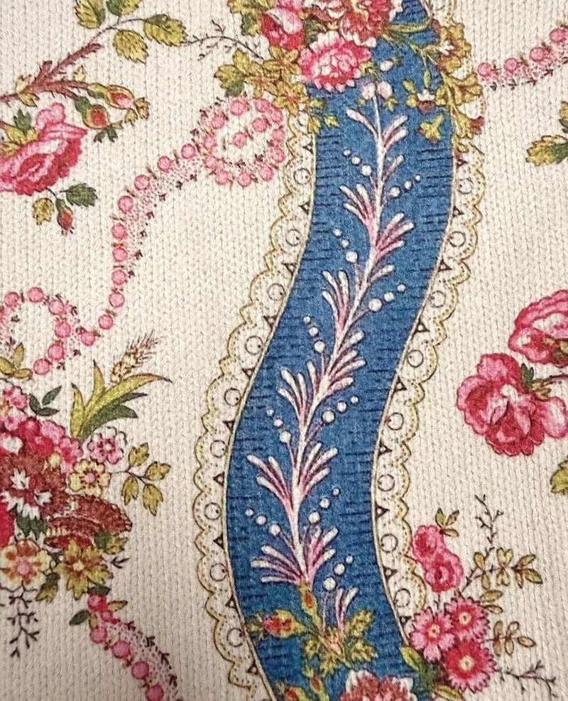 Georgia - Floral Border Zip Cardigan