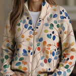 Clara - Autumn Leaf Zip Cardigan