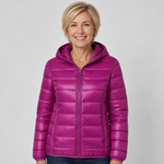 Melanie - Violet Hooded Puffer Jacket