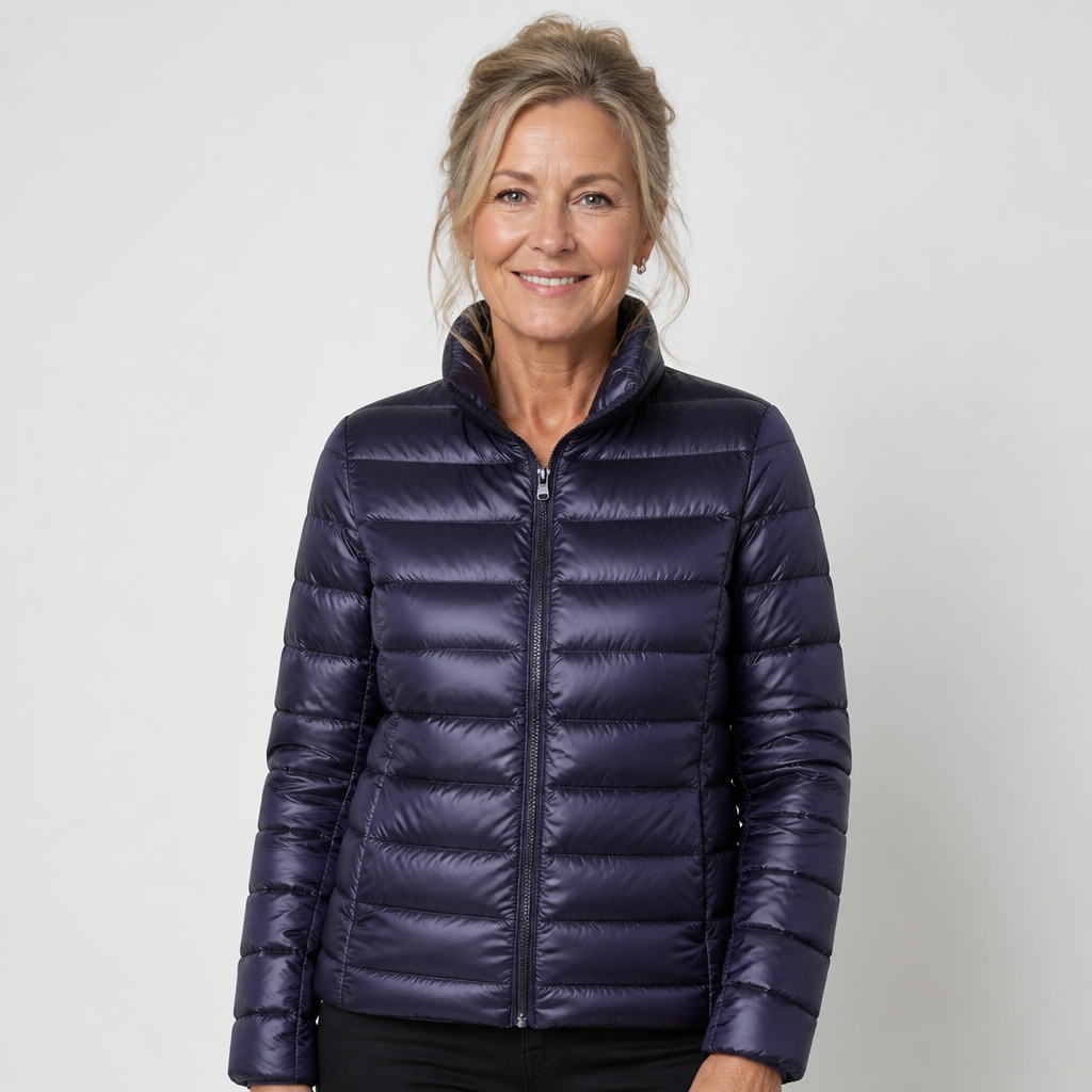 Sally - Navy Puffer Jacket