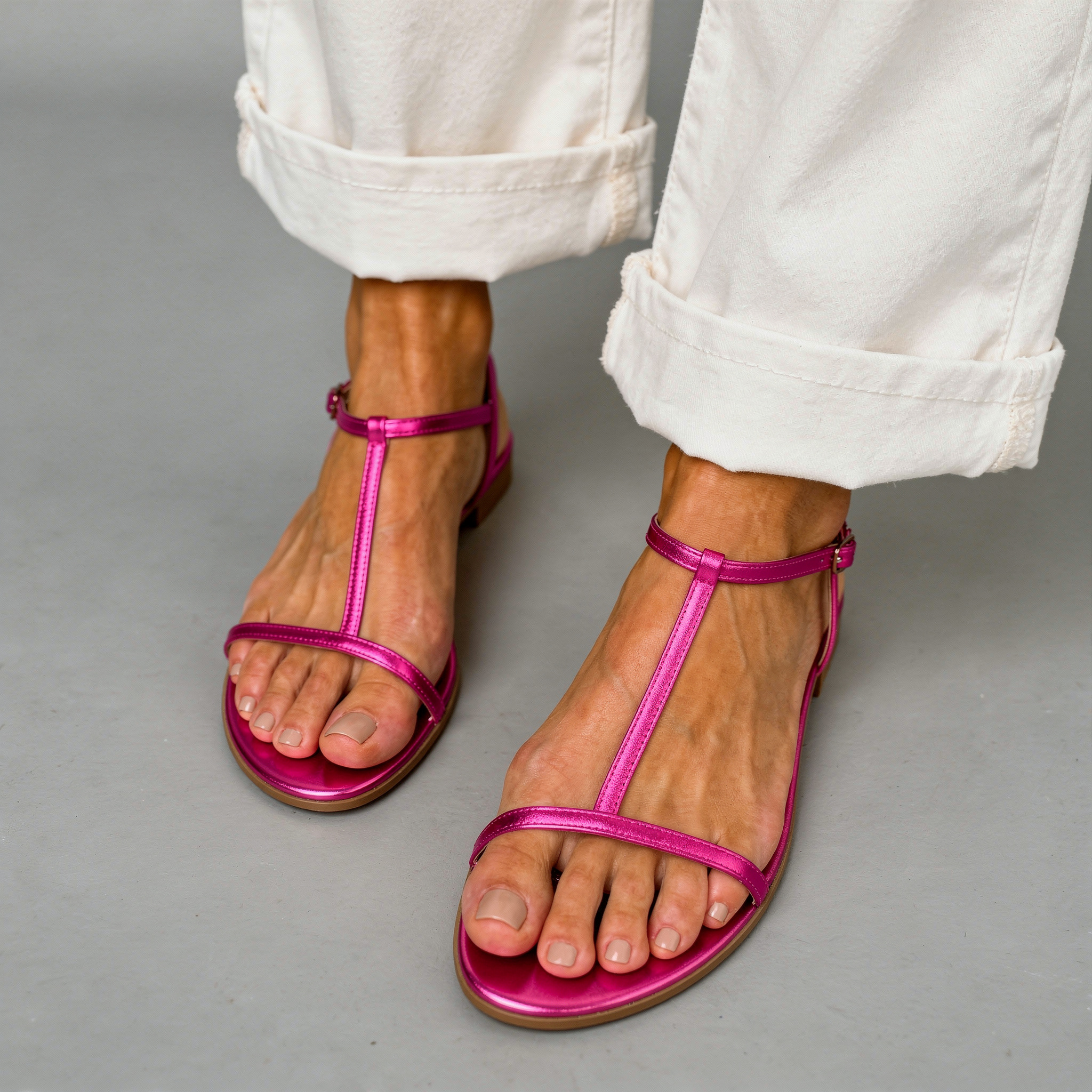 Charlotte - Golden Sandals for Spring