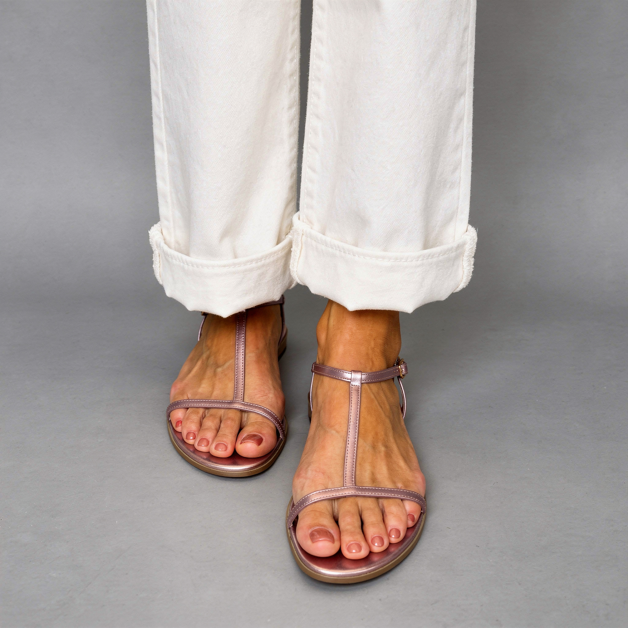 Charlotte - Golden Sandals for Spring