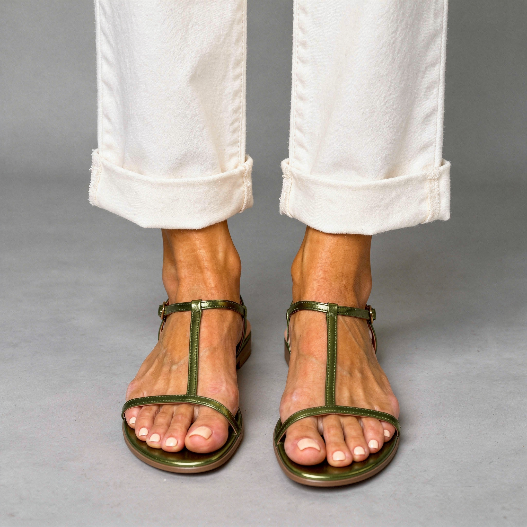 Charlotte - Golden Sandals for Spring