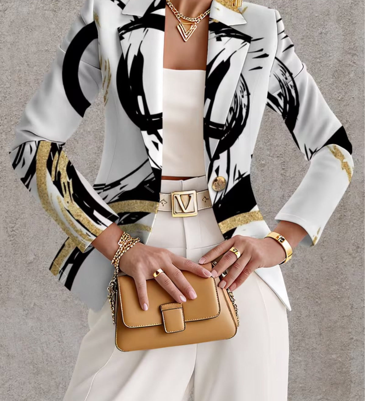 Emma - Abstract Brushstroke Blazer