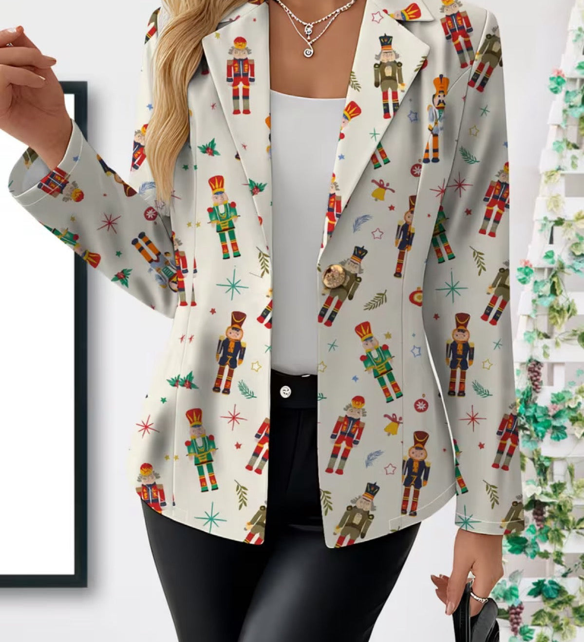 Rachel - Nutcracker Print Blazer
